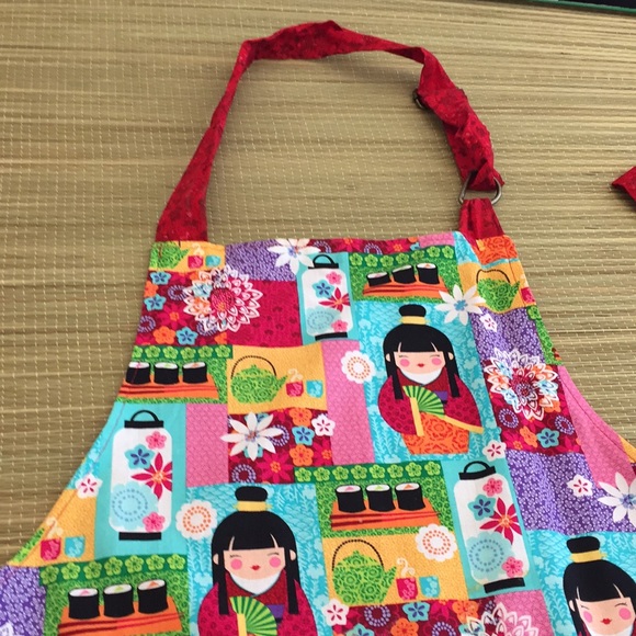 NWOT geisha harajuku kitsch reversible apron - Picture 5 of 8